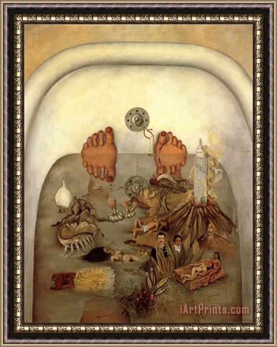 Frida Kahlo What The Water Gave Me 1938 Framed Painting