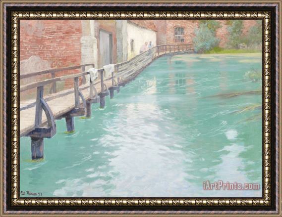 Fritz Thaulow The Mills At Montreuil Sur Mer Normandy Framed Painting