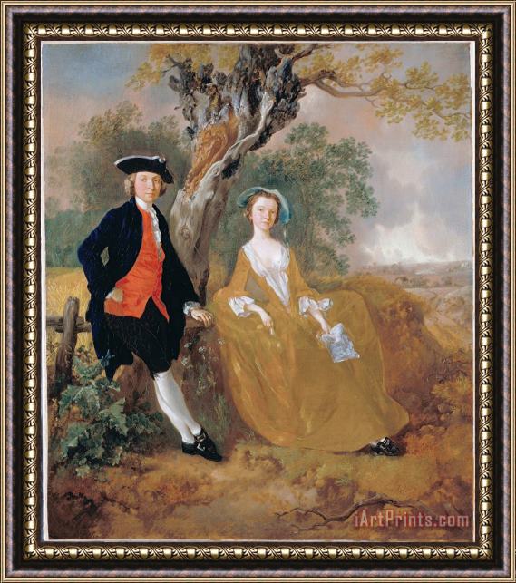 Gainsborough, Thomas A Couple in a Landscape Framed Painting