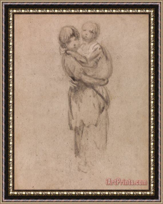 Gainsborough, Thomas A Young Girl Holding a Child Framed Print