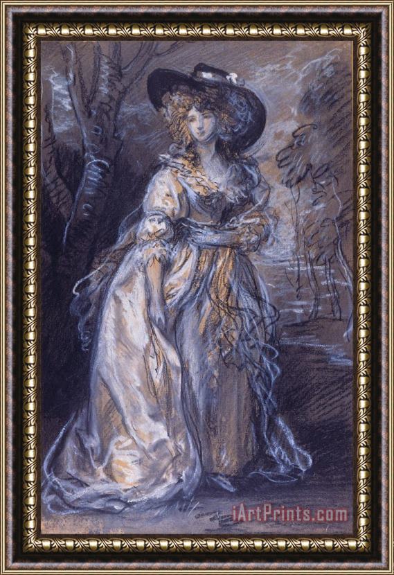Gainsborough, Thomas Study of a Lady Framed Print