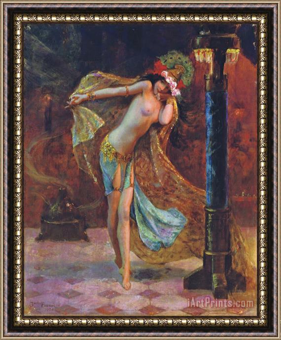 Gaston Bussiere Dance of The Veils Framed Painting