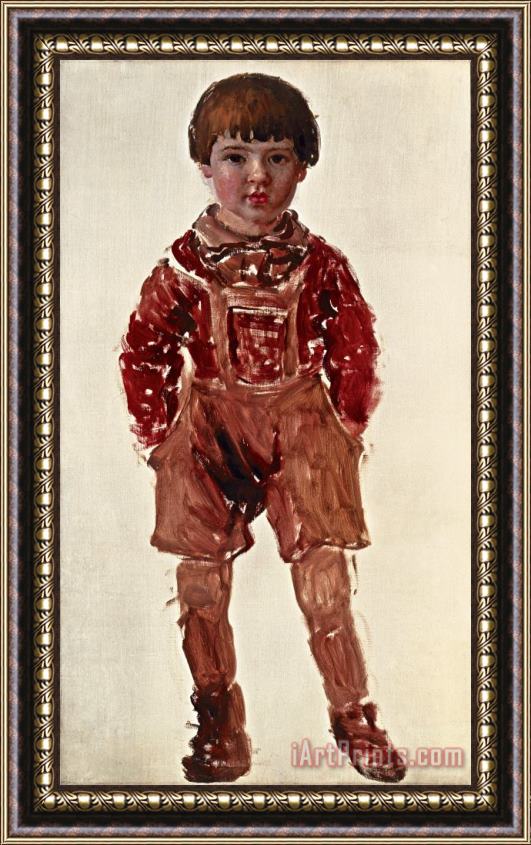 Gavriil Nikitich Gorelov Portrait of a Boy Framed Painting