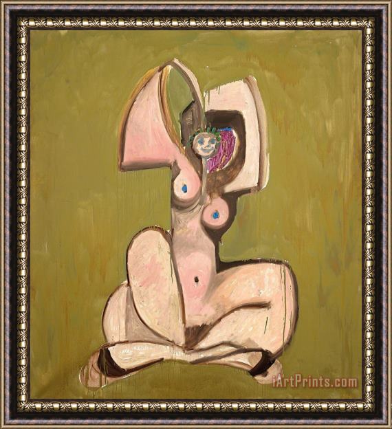 George Condo Gold Nude, 1989 Framed Print