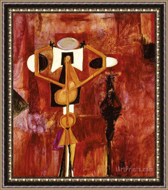George Condo Purple Venus Framed Painting