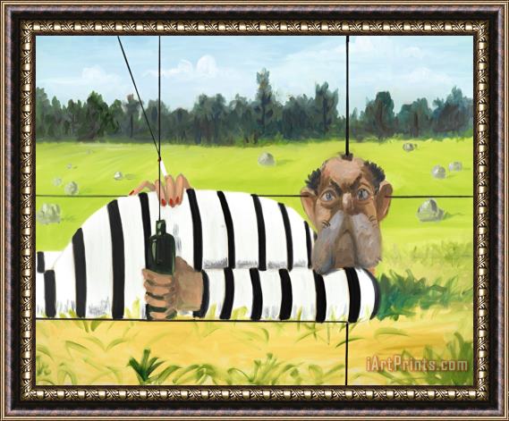 George Condo The Prisoner Framed Print