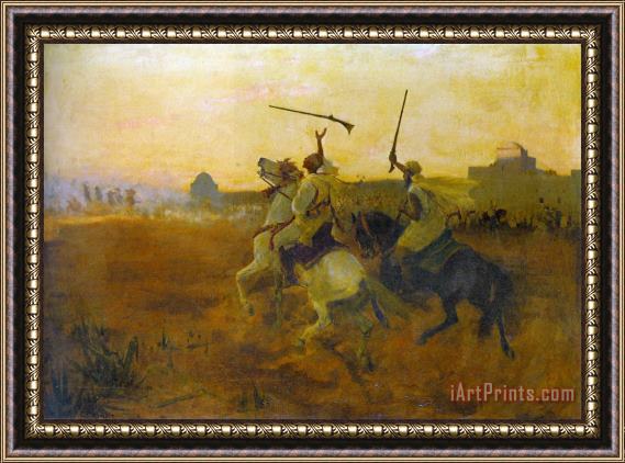 George Denholm Armour A Desert Celebration Framed Painting