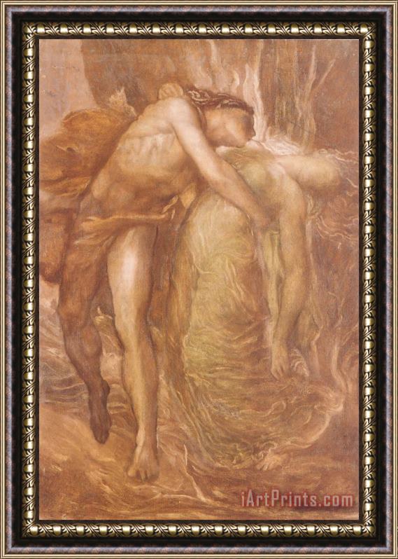 George Frederick Watts Orpheus And Eurydice Framed Painting