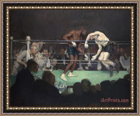 George Luks Boxing Match Framed Painting