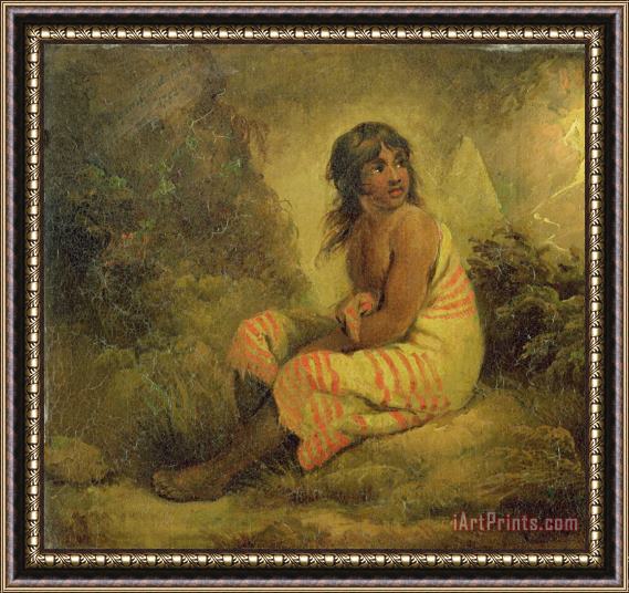 George Morland Indian Girl Framed Painting