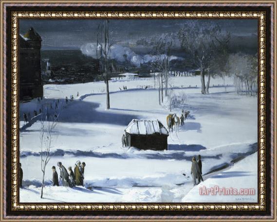 George Wesley Bellows Blue Snow, The Battery Framed Print