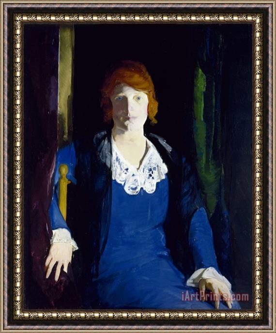 George Wesley Bellows Portrait of Florence Pierce Framed Painting