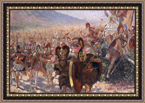 Georges Marie Rochegrosse Ancient Warriors Framed Painting