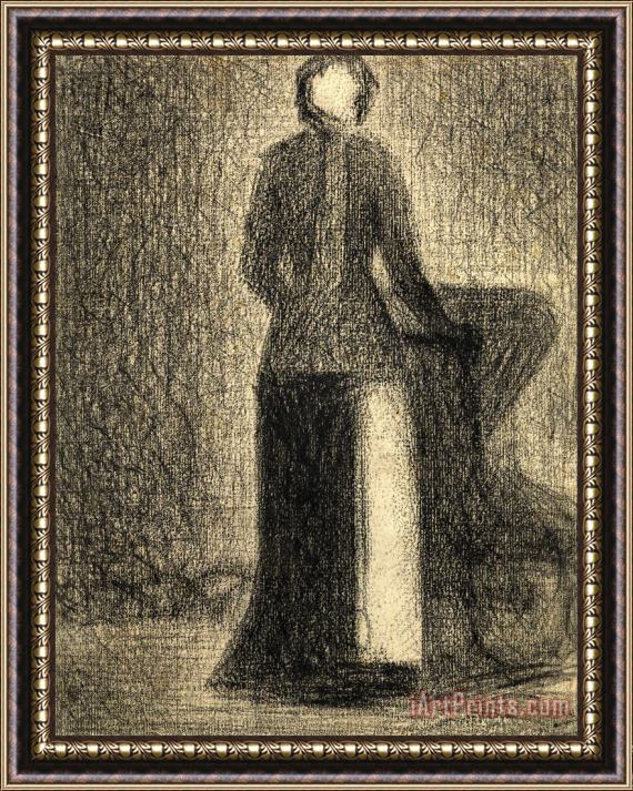Georges Seurat Nurse with a Child's Carriage Framed Print