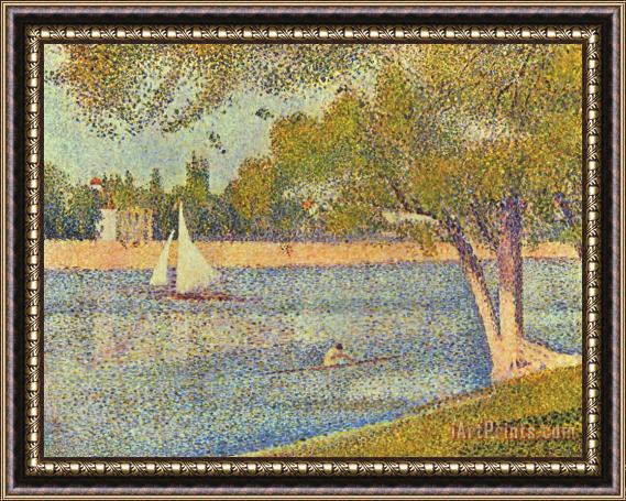 Georges Seurat The River Seine at La Grande Jatte 1888 Framed Print