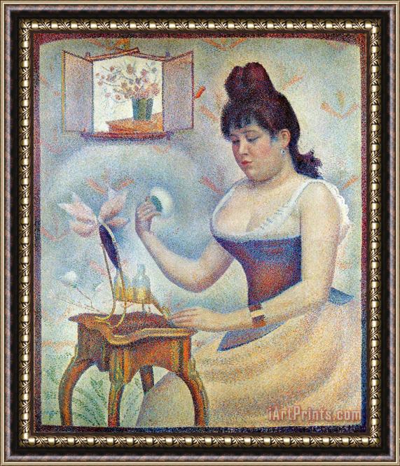 Georges Seurat Young Woman Powdering Herself 1890 Framed Painting