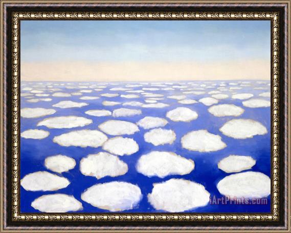 Georgia O'keeffe Above The Clouds I Framed Painting
