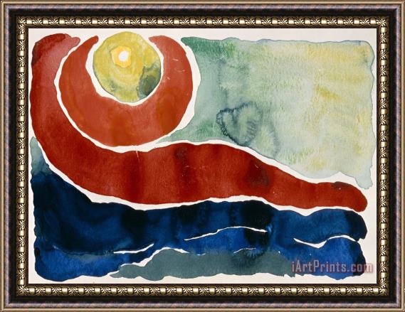 Georgia O'keeffe Evening Star No. Iv, 1917 Framed Painting