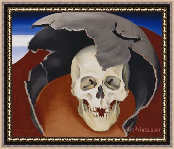 Georgia O'keeffe Head with Broken Pot, 1943 Framed Painting