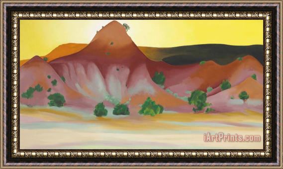 Georgia O'keeffe Hills And Mesa to The West, 1945 Framed Print