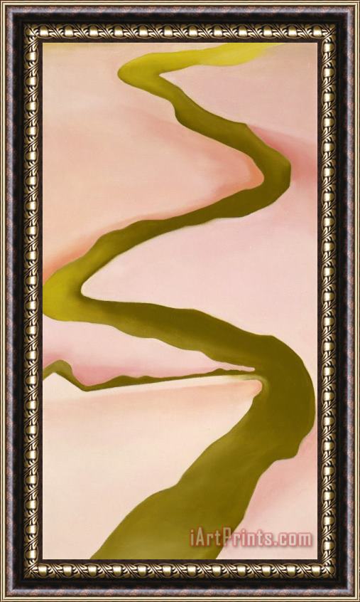 Georgia O'keeffe Pink & Green, 1960 Framed Print
