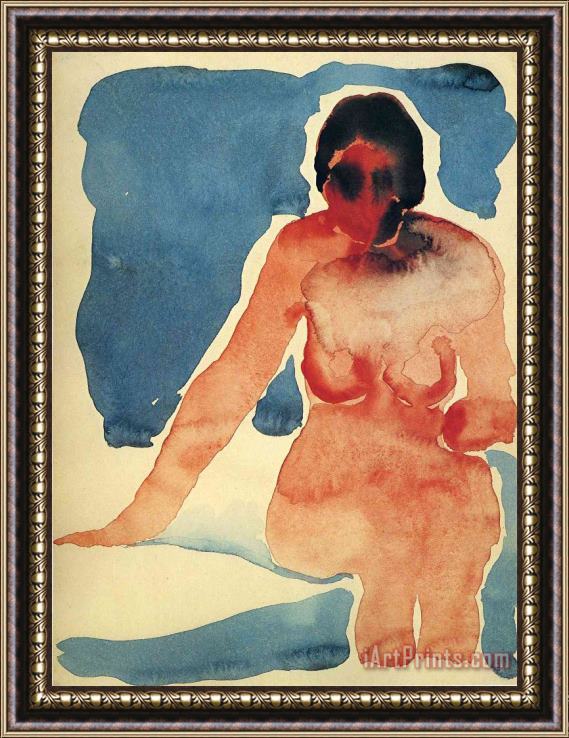 Georgia O'keeffe Seated Nude Framed Print