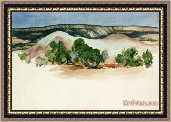 Georgia O'keeffe Untitled (ghost Ranch Landscape), Ca. 1936 Framed Painting
