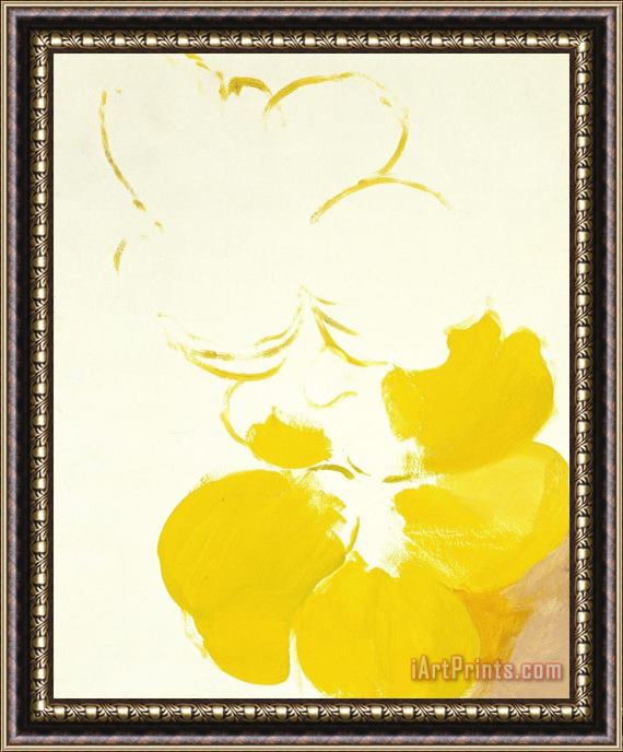 Georgia O'keeffe Untitled (yellow Flower), 1930s Framed Painting