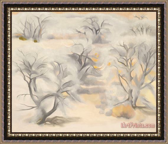 Georgia O'keeffe Winter Trees, Abiquiu, Iii, 1950 Framed Painting