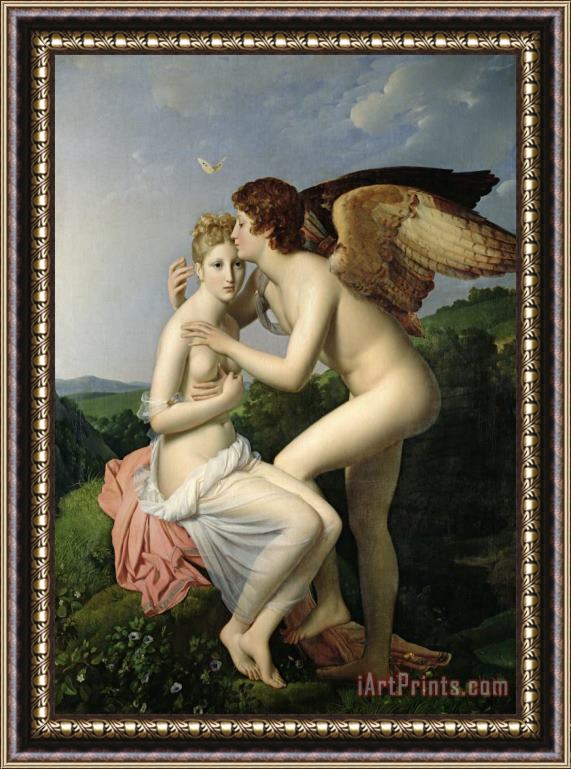 Gerard Psyche Receiving the First Kiss of Cupid Framed Painting
