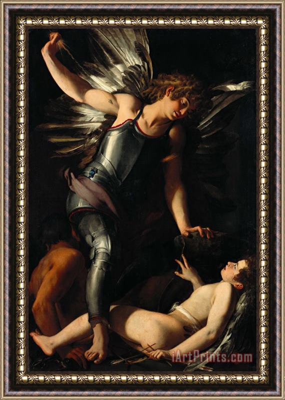 Giovanni Baglione The Divine Eros Defeats The Earthly Eros Framed Print