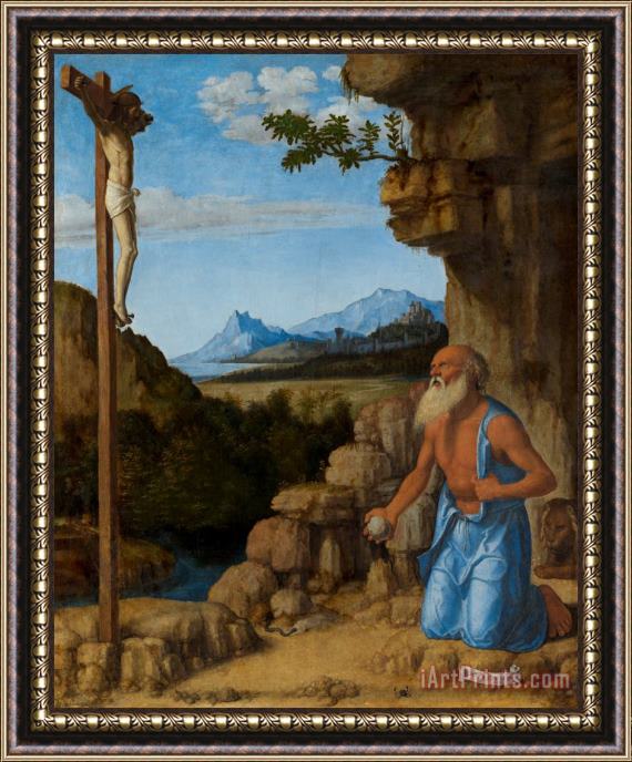 Giovanni Battista Cima da Conegliano Saint Jerome In The Wilderness Framed Print