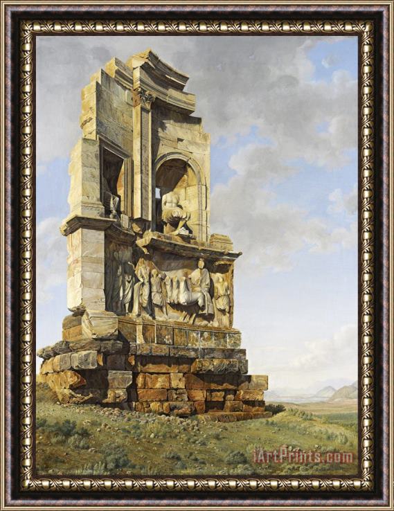 Giovanni Battista Lusieri  The Monument to Philopappos, Athens Framed Painting