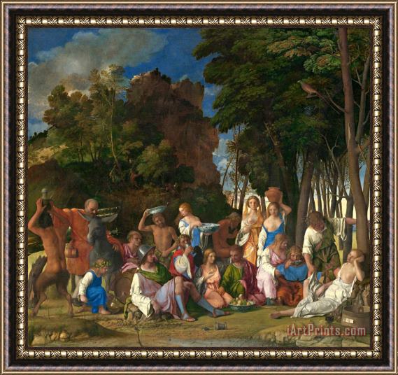 Giovanni Bellini The Feast of The Gods Framed Print