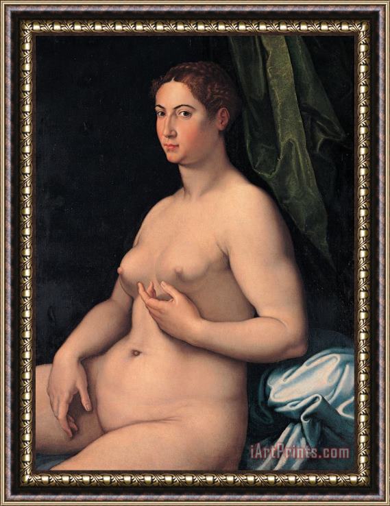 Girolamo Siciolante da Sermoneta A Seated Female Framed Painting
