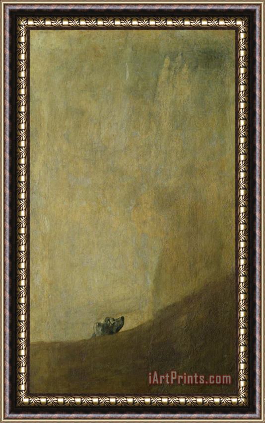 Goya The Dog Framed Painting