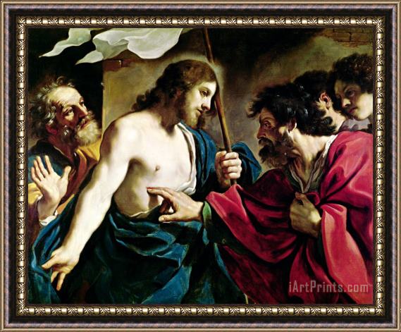 Guercino The Incredulity of Saint Thomas Framed Painting