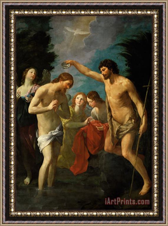 Guido Reni The Baptism of Christ Framed Painting