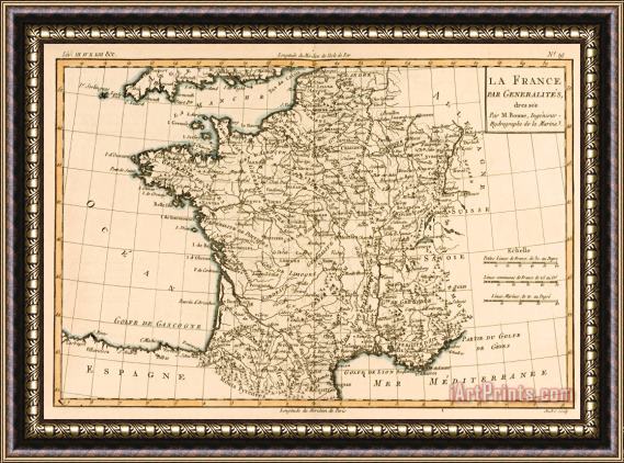 Guillaume Raynal France by Regions Framed Print