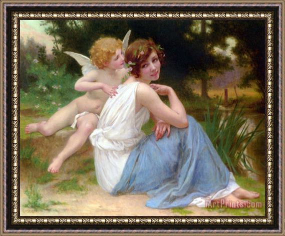 Guillaume Seignac Cupid And Psyche Framed Painting