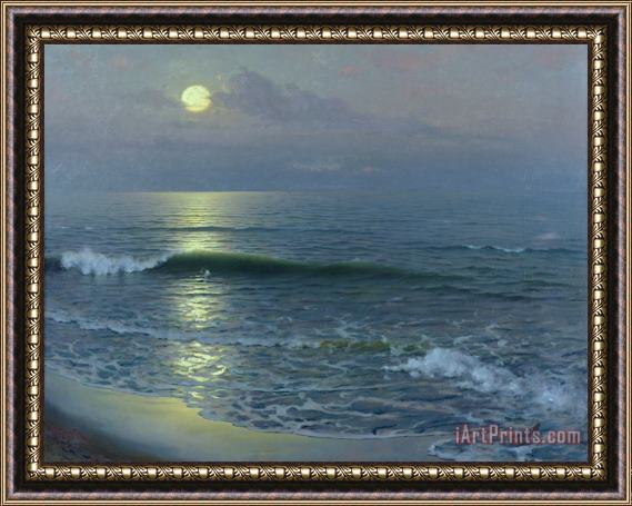 Guillermo Gomez y Gil Moonrise Framed Painting