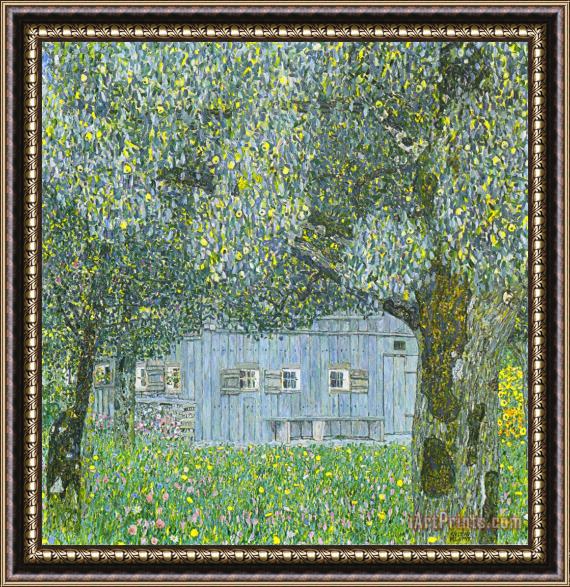 Gustav Klimt Farmhouse In Upper Austria Framed Print