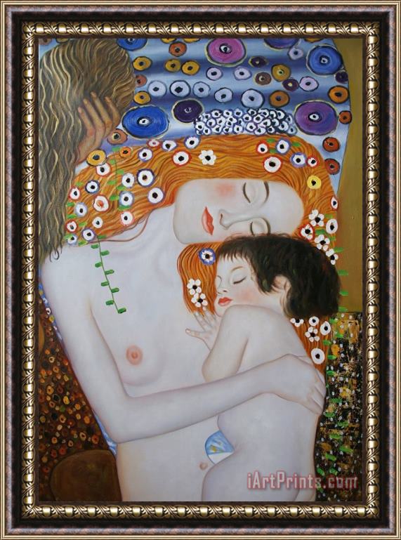 Gustav Klimt Mother And Child Ii Framed Painting