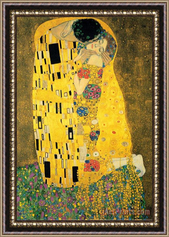 Gustav Klimt The Kiss Ii Framed Print