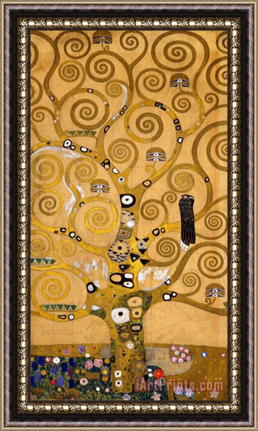 Gustav Klimt Tree Of Life Framed Painting
