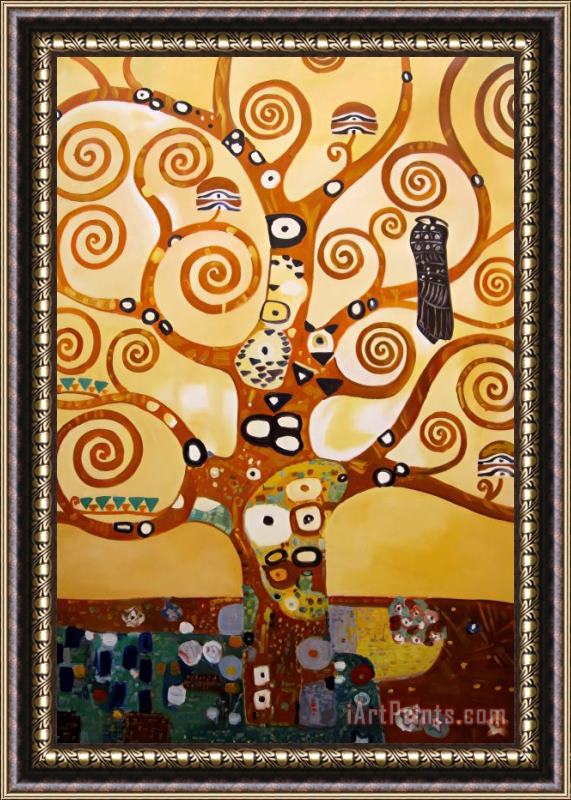 Gustav Klimt Tree of Life Framed Painting