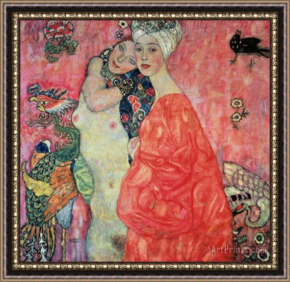 Gustav Klimt Women Friends Framed Print