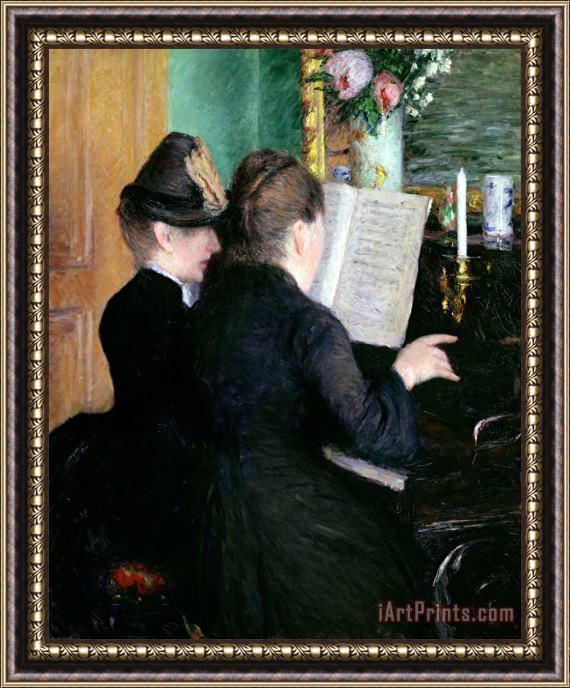 Gustave Caillebotte The Piano Lesson Framed Painting