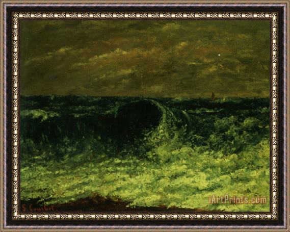 Gustave Courbet La Vague Framed Painting