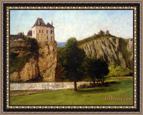 Gustave Courbet Le Chateau De Thoraise Framed Painting